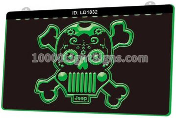 LD1832 Jeep Wrangler Sugar Skull