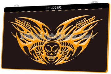 LD2152 Skull Motorcycle Biker Handlebars Royalty