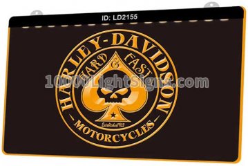 LD2155 Harley Davidson Motor Cycles Skull