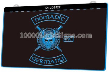 LD2527 Viking Crossed Swords Skull Nomadic Germany Motor Cycle