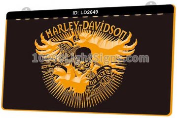 LD2649 Harley Davidson Motor Cycles Skull The Bone