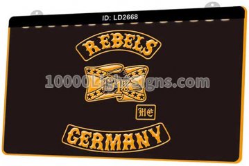 LD2668 Rebels Motorcycle Club Flag MC Biker Banner