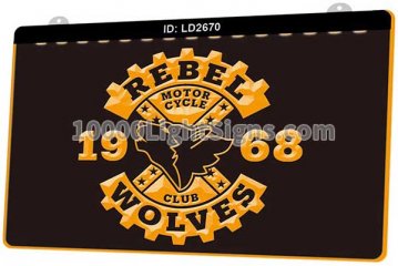 LD2670 Rebels Motorcycle Club MC Wolves 1968