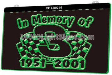 LD0316 Dale Earnhardt In Memory of 3 1951 2001