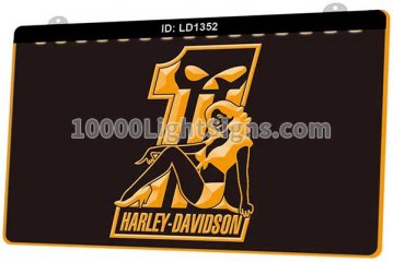 LD1352 Harley Davidson Motor Cycles Skull 1th