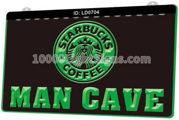 LD0704 Starbucks Coffee Drink Man Cave