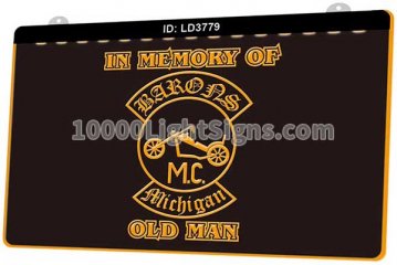 LD3779 Barons Michigan Motorcycles MC In Memory of Old Man