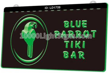 LD1759 Blue Parrot Tiki Bar