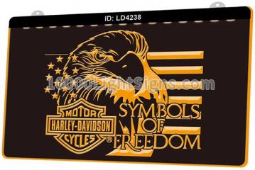 LD4238 Harley Davidson Motor Cycles Symbols Freedom