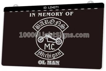 LD4271 Barons Michigan Motorcycles MC In Memory of Old Man