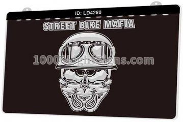 LD4280 Skull Motorcycle Helmet Bandana Street Bike Mafia
