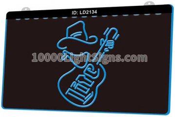 LD2134 Miller Lite Cowboy Guitar