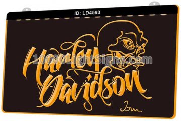 LD4593 Harley Davidson Motor Cycles Skull
