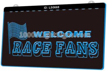 LS0668 Welcome Race Fans Car