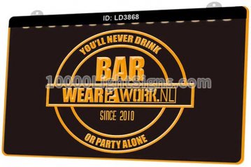 LD3868 Youll never Drink Bar Wear 2 Work