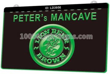 LD3956 Lion Beer Brown Petters Man Cave