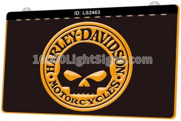 LS2463 Harley Davidson Motor Cycles Skull