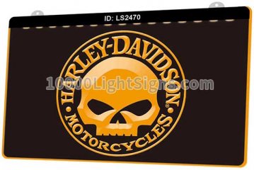 LS2470 Harley Davidson Motorcycles Skull