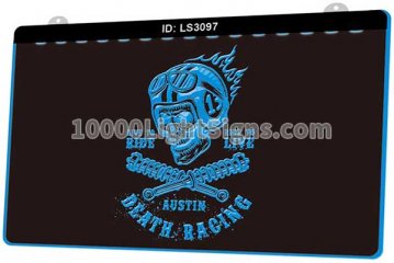 LS3097 Death Racing Austin Ride Skull