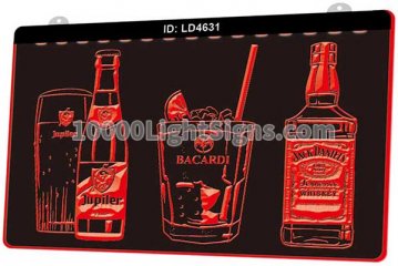 LD4631 Jupler Bacardi Jack Daniels Whiskey Bar