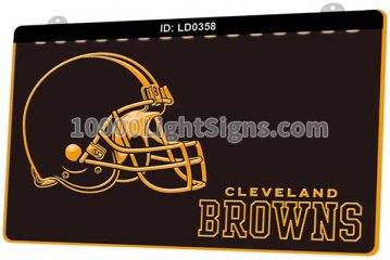 LD0358 Cleveland Browns AFC NFL Helmet Sports