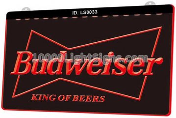 LS0033 Budweiser King Beer Bar Pub Club