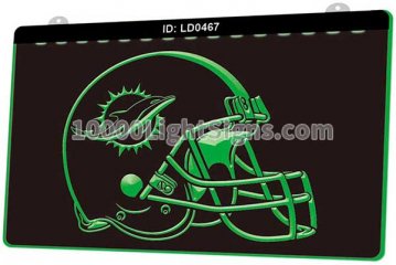 LD0467 Miami Dolphins AFC NFL Helmet Sports