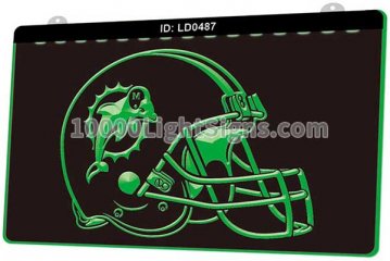 LD0487 Miami Dolphins AFC NFL Helmet Sports