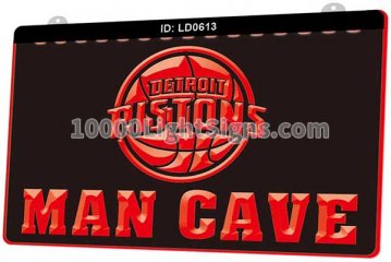 LD0613 Detroit Pistons Basketball Bar Sports Man Cave