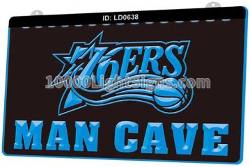 LD0638 Philadelphia 76ers PHI NBA Sports Man Cave