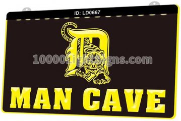 LD0667 Detroit Tigers AL MLB Sports Man Cave