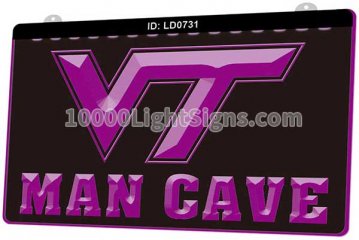 LD0731 VT Virginia Tech Hokies Basketball Team Man Cave