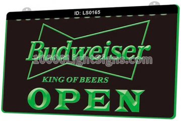 LS0165 Open Budweiser King Beer Bar Pub Club