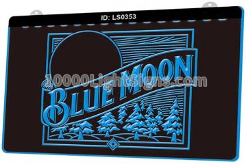LS0353 Blue Moon Beer Bar Pub