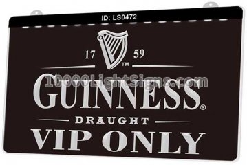 LS0472 Guinness Vip Only Bar