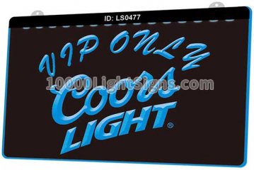 LS0477 Coors Light Vip Only Bar Beer