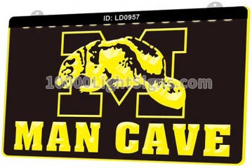 LD0957 Michigan Wolverines Man Cave