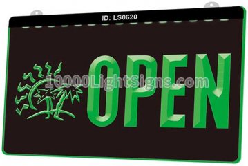 LS0620 Open Tanning Shop Tan Palm Tree