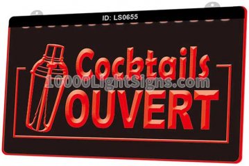 LS0655 Ouvert Cocktails Bar Beer Pub