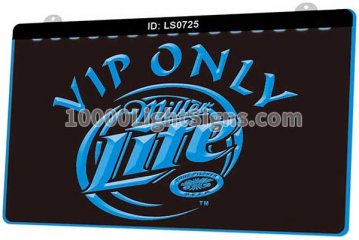 LS0725 Miller Lite Vip Only Beer Bar