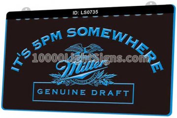 LS0735 Its 5 Pm Somewhere Miller Beer Bar