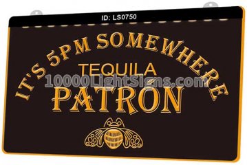 LS0750 Its 5 Pm Somewhere Patron Tequila Beer Bar