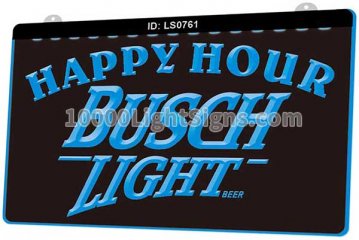LS0761 Busch Light Beer Happy Hour Bar