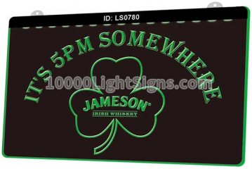 LS0780 Its 5 Pm Somewhere Shamrock Jameson