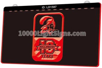 LD1587 Tampa Bay Buccaneers Kohls Super Bowl Champions 10 Year NFC NFL Helmet Sports