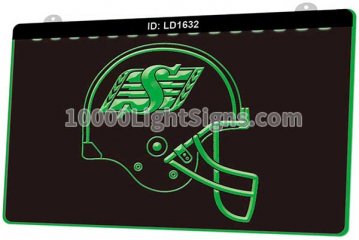 LD1632 Saskatchewan Roughriders Helmet Canadian Football Sports