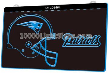 LD1664 New England Patriots Helmet AFC NFL Sports