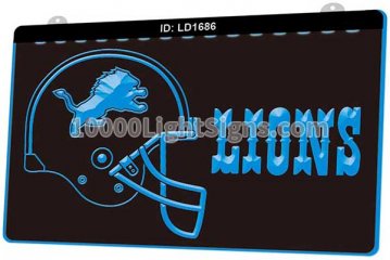 LD1686 Detroit Lions NFC NFL Helmet Sports