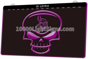 LD1912 Minnesota Vikings NFC NFL Skull Sports