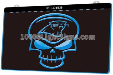 LD1938 Carolina Panthers NFC NFL Skull Sports